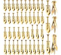 HINZIC Lot de 90 chevilles autoperceuses pour cloison sèche, kit de vis et d'ancrages en acier zingué très résistant, sans perçage ni trou dans le mur, pour statues de jardin, meubles de terrasse, TV