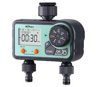 HiOazo Programmateur Arrosage Automatique, 2 Sorties 6 programmes d'arrosage par Jour, arrosage Automatique et Rapide, Prend en Charge Le Mode Manuel/Retard de Pluie/Protection de Batterie Faible