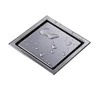 HIOdfhTW Siphon De Sol Couvercle de Siphon Sol, Insertion carrelage, grilles déchets carrées, Salle Bain, Douche, Drain 150x150MM ou 110X110MM, Acier Inoxydable 304(150x150 Mm)