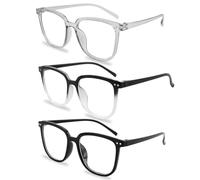 Hioip 3 Pair Lunettes Anti Lumiere Bleue Femme et Homme Kit Oculaire Anti Fatigue Light Glasses à Verres Transparents Leger Lunette pour Homme Femme Lunette Ordinateur Gaming Filtre PC Tablette