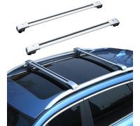 HIOMAQ 2 Pièces Voiture Barres de Toit Aluminium pour Land Rover Discovery 5 All Years, Durable Barres Transversales Galeries de Toit Porte-Bagages, A/Silver