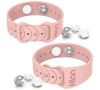 Hion 1 paire de bracelets pour soulager le mal des transports - Bracelets d'acupression - Pour les nausées matinales, le mal de mer, les maladies de la voiture, ruban (rose)