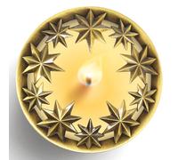 Hion Couvercle Illuma Lid pour Bougie Parfumée, en Métal Élégant Sculpté, Accessoire Décoratif Aidant la Combustion Uniforme et Cadeau Parfait pour Femme et Maison (All-Star Doré)