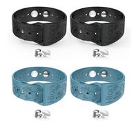 Hion Lot de 2 paires de bracelets pour soulager le mal des transports - Bracelets d'acupression - Pour les nausées matinales, le mal de mer, les maladies de la voiture-Noir + Bleu