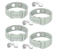 Hion Lot de 2 paires de bracelets pour soulager le mal des transports, l'acupression, les nausées matinales, le mal des transports, les maladies de la voiture (béryl)