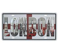 Hioni Tin Sign vintage I Love London plaque Décoration murale Peinture d'art poster Tableau Décoration de la Maison