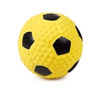 hionre Balle en latex rembourrée en coton élastique pour chien et chat, jouet de rugby, outil de nettoyage des dents sûr et durable, accessoire pour animaux de compagnie - S 4