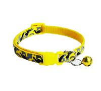 hionre Collier réglable pour chien, chat, chiot - Motif camouflage - Jaune