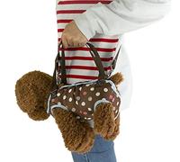 hionre Sac de transport pour animaux de compagnie, fournitures de voyage en plein air, sac à main respirant pour animal de compagnie, chien, chat, marron, taille S