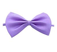 hionre Sangle de cou pour animal de compagnie, joli nœud papillon réglable, couleur unie, nœud papillon pour animal domestique, chien, chat, violet clair