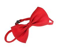 hionre Sangle de cou pour animal domestique, mignon, couleur unie, réglable, nœud papillon pour animal de compagnie, chien, chat, rouge