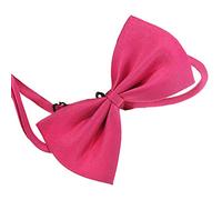 hionre Sangle de cou pour animal domestique, mignon, couleur unie, réglable, nœud papillon pour animal domestique, chien, chat, rose