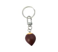 HIOPOIUYT Accessoire créatif culturel miniature châtaignier porte-clés en caoutchouc pendentifs bijoux pour sacs clés accessoires créatifs breloque de sac châtaignier, Cône châtaignier, taille unique