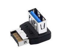 HIOPOIUYT Adaptateur de carte mère USB 3.1 vers type E - Panneau convertisseur de type E - Connecteur de direction à 90 degrés - Transfert de données