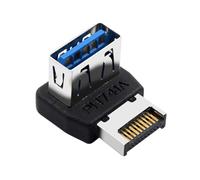 HIOPOIUYT Adaptateurs USB 3.1 Type E à angle droit à 90 degrés pour cartes mères Gain de place Connexion stable Adaptateurs de type E Version A/B pour cartes mères