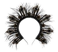 HIOPOIUYT Bandeaux de fête de carnaval en forme de couronnes sacrées pour femme, bandeau de maquillage pour Halloween, prise de photos