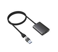 HIOPOIUYT Convertisseur double écran compatible HDTV USB C vers 2 adaptateurs prenant en charge plusieurs systèmes pour ordinateur portable fonctionne USB C vers double