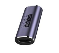 HIOPOIUYT Coupleur d'extension USB C femelle vers femelle en aluminium 8K @ 120 Hz vidéo 100 W charge rapide pour câble USB.0 adaptateur 40 Gbps