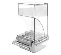 HIOPOIUYT Distributeur automatique de nourriture antiplash pour oiseaux et perroquets