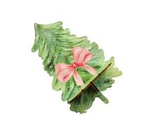 HIOPOIUYT Étagère murale flottante décorative en bois vert en forme de sapin de Noël avec nœud pour décoration de maison et de bureau