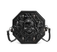 HIOPOIUYT Hoboes Sac à main en cuir sterevunk pour femme avec fermeture éclair Sac à bandoulière décontracté avec bretelles amovibles Fermeture éclair, Fbg410bk, Taille unique