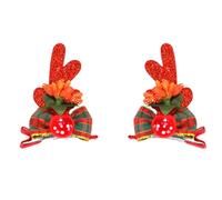 HIOPOIUYT Lot de 2 barrettes de Noël pour femme - Décoration de Noël - Accessoires de costume