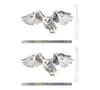 HIOPOIUYT Lot de 2 sculptures en acrylique pour dissuasion d'oiseaux avec surfaces réfléchissantes pour protéger le jardin extérieur Décoration activée par le mouvement