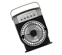 HIOPOIUYT Petit ventilateur de climatisation portable rechargeable de bureau avec 3 vitesses, table pratique pour un usage personnel, humidificateur portable rechargeable
