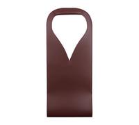 HIOPOIUYT Porte-bouteille de vin en cuir synthétique facile à nettoyer pour offrir une seule bouteille de champagne pour dégustation de vin, rouge foncé