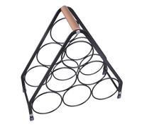 HIOPOIUYT Porte-bouteilles tendance en fer et bois, convient pour diverses occasions et styles de décoration