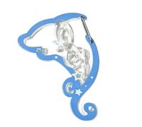 HIOPOIUYT Porte-clés coloré en acrylique avec cerises et dauphins, support multifonctionnel pour cadeaux et styles individuels, design facile à ouvrir, dauphin, taille unique