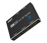 HIOPOIUYT Répartiteur DisplayPort 8K 1 entrée 3 sorties 8K @ 60 Hz 4K @ 6 Hz DisplayPort Adaptateur répartiteur 1 x 2 ports pour DisplayPort pour PC hôte