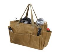 HIOPOIUYT Sac de Rangement en Toile Robuste pour Cuisine Extérieur Camping Pots Grande Capacité avec Poignée de Transport, kaki