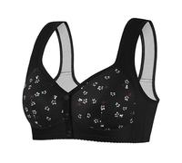 HIOPOIUYT Soutien-gorge de sport à fermeture à bouton sur le devant - Confortable - Couverture complète pour femmes et filles - Fermeture cadeau - Soutien-gorge de sport quotidien, Noir , HH