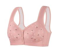 HIOPOIUYT Soutien-gorge de sport à fermeture à bouton sur le devant - Confortable - Couverture complète pour femmes et filles - Fermeture cadeau - Soutien-gorge de sport quotidien, mm., L