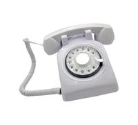 HIOPOIUYT Téléphone rétro personnalisable avec message vocal pour célébration Carte mémoire 32 Go 10 heures de travail Joli cadeau de fête Enregistreur de téléphone rotatif rétro
