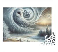 Hiouf dans la tempête de Neige 1000 Pièces Puzzle pour Adultes Qualité Premium Anti-Stress Stimuler l'esprit pour Débutants pour Collectionner 52x38cm/1000pcs