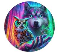 Hiouf Puzzle 1000 Pièces Adultes Et Enfants Dès 14 Ans Animaux Nocturnes Puzzle Classique Jouets Défi Éduchatifs Détente & Relaxation 1000pcs (67.5x67.5cm)