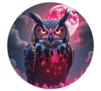 Hiouf Puzzle 1000 Pièces Familial Pression Réduite Oiseau de Proie Puzzle Ronds Jeu D'Intelligence pour Adultes Et Enfants1000pcs (67.5x67.5cm)