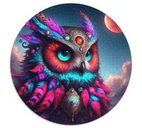 Hiouf Puzzle De 1000 Pièces Jeu Cadeau Unique Oiseau de Proie Puzzle Rond DIY pour Adultes Et Enfants1000pcs (67.5x67.5cm)