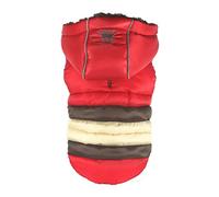 Hip Doggie HD-5STRD-L Veste Softshell à Rayures pour Chien Rouge Taille L