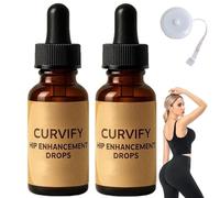Hip Enhancement Drops, huile de massage raffermissante pour les fesses pour femmes, l'emballage comprend une règle tridimensionnelle pour la mesure (2pcs)