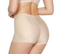 Hip Enhancer Rembourré Culottes - Culotte Push-Up pour Rehausseur De Hanches Et De Fesses pour Femmes, Culotte De Contrôle du Corps, Vêtement De Forme Sexy Et Respirant, Couleur Chair, L