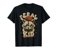 Hip Feral Kid Cool Raccoon Retro Vibe for Son, Nephews T-Shirt