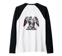 Hip Hop Ange Vintage Edgy Y2K Backprint Streetwear Angel Manche Raglan