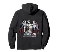 Hip Hop Ange Vintage Edgy Y2K Backprint Streetwear Angel Sweat à Capuche