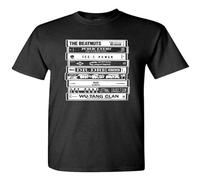 Hip Hop Artists Cassettes Old School Rap Unisex 100% Cotton Short-Sleeve T-Shirts Black XXXL