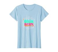 Hip Hop Break Beats Retro Graffiti Style Musique Art T-Shirt, Femme, Bleu Céleste, S