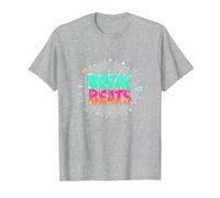 Hip Hop Break Beats Retro Graffiti Style Musique Art T-Shirt, Homme, Gris Chiné, XXL