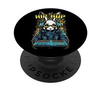 Hip Hop Bunny Rabbit DJ Rave EDM Music Deejay Égaliseur PopSockets PopGrip Adhésif
